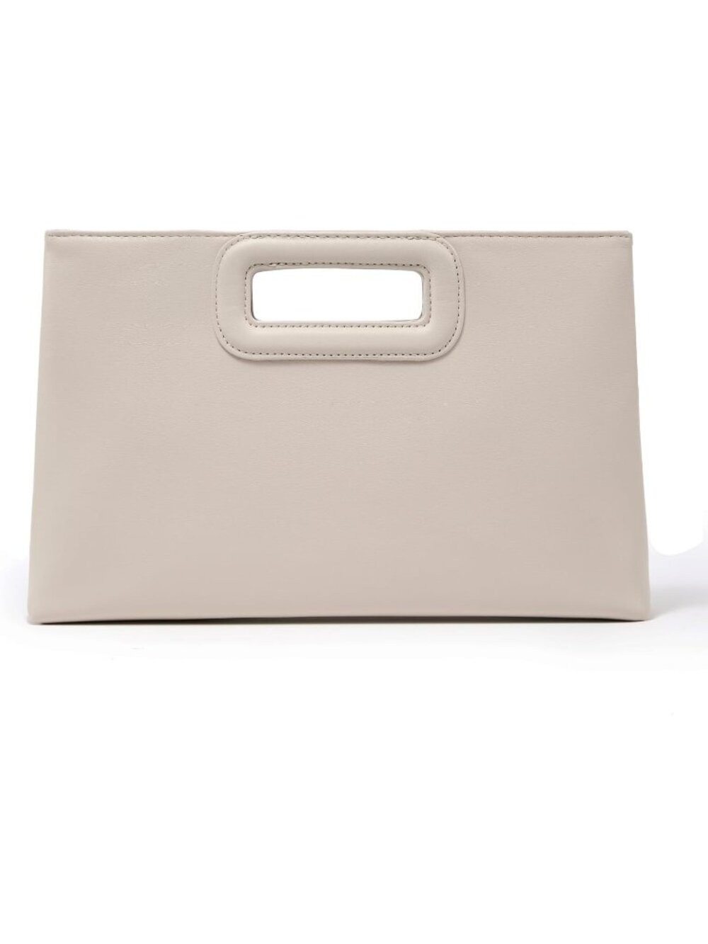 Women's Off White Clutch Purse Top Handle With Gold Chain Evening Crossbody Bags